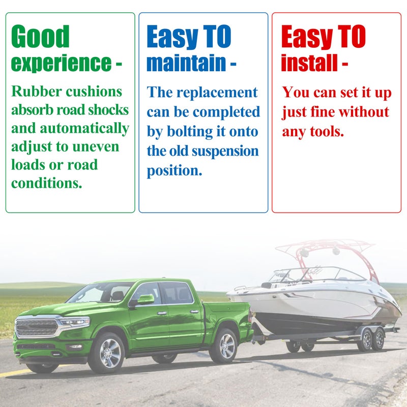 FLYINGAMZ DR1500DQ Rear Suspension Enhancement System Compatible with Dodge Ram 1500 2WD 4WD 2009-2024 Quad & Crew Cab Rubber Helper Kit - Image 3